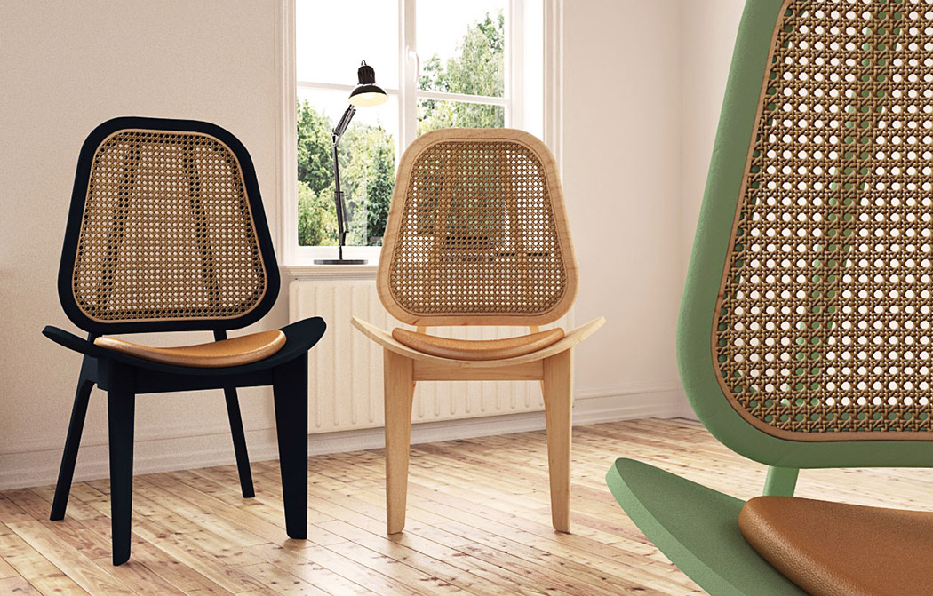 chaise en rotin design