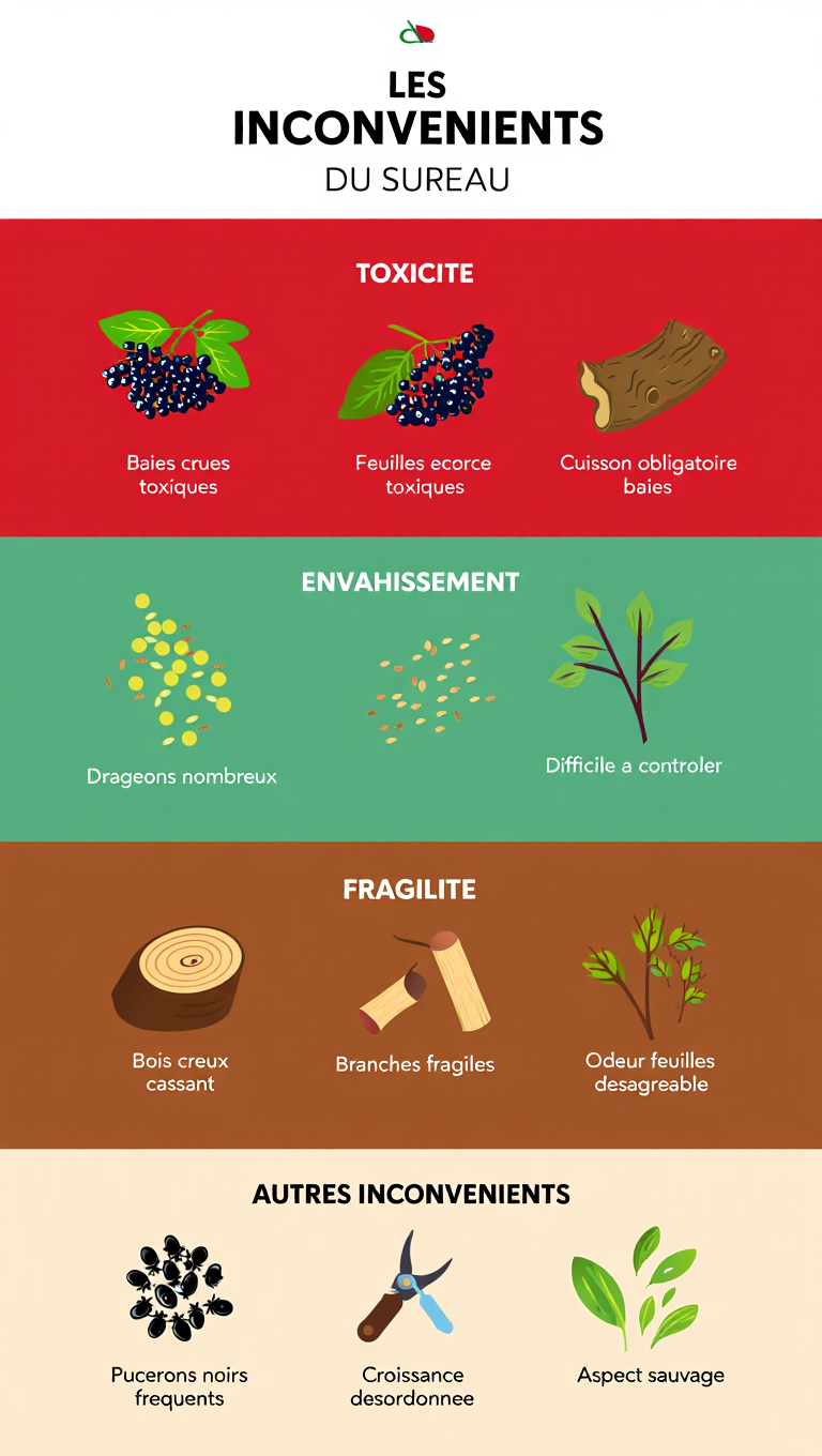 Inconvénients du sureau